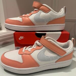 🆕 Nike ✨Court Borough Low 2 SE PS✨White Light Madder Root ✨Size 3 Big Kid✨NIB!!